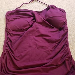 Purple tankini top